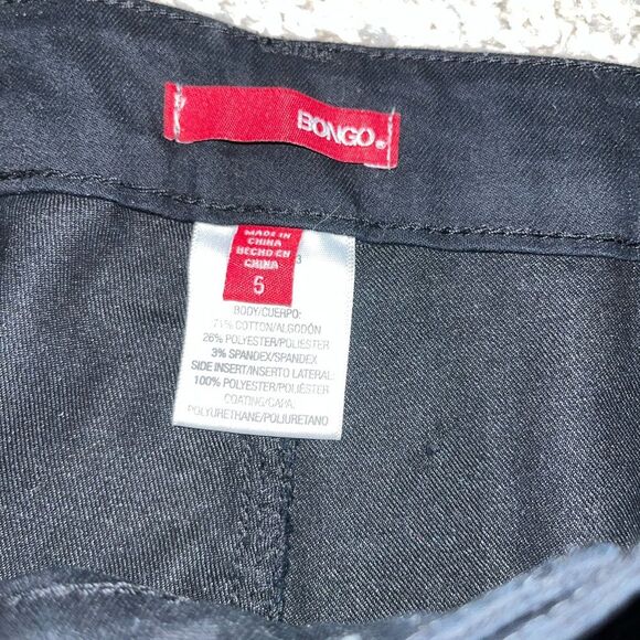 bongo half leather half jeggings black jeans size 5 - Picture 5 of 5